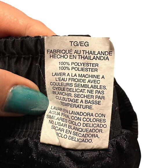 Vintage Nike Men’s XL Swim Trunks Black White Y2K Swoosh Logo - Picture 9 of 10